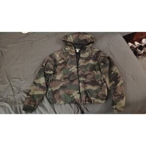 Camo Hooded Windbreaker Jacket